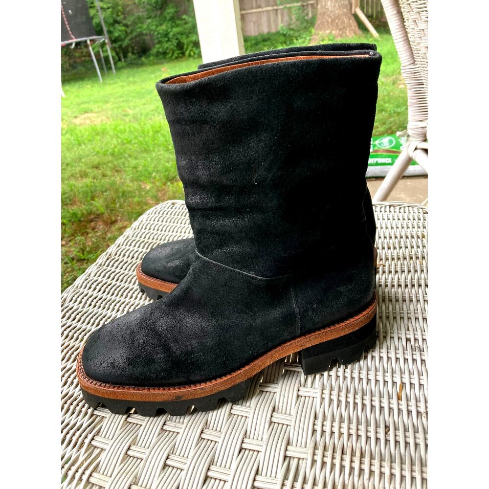 We The Free -90s Grunge Distressed Reya Slouchy Suede Boots No Harness - 38/7.5